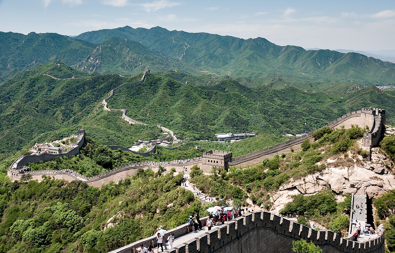 The Great Wall winding over the mountains at Badaling, north of Beijing