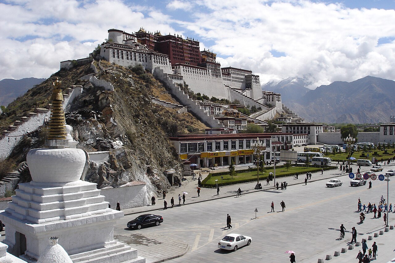 The Potala Palace on its hill above Lhasa